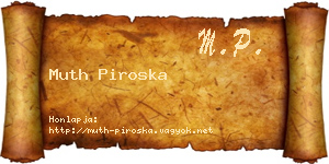 Muth Piroska névjegykártya